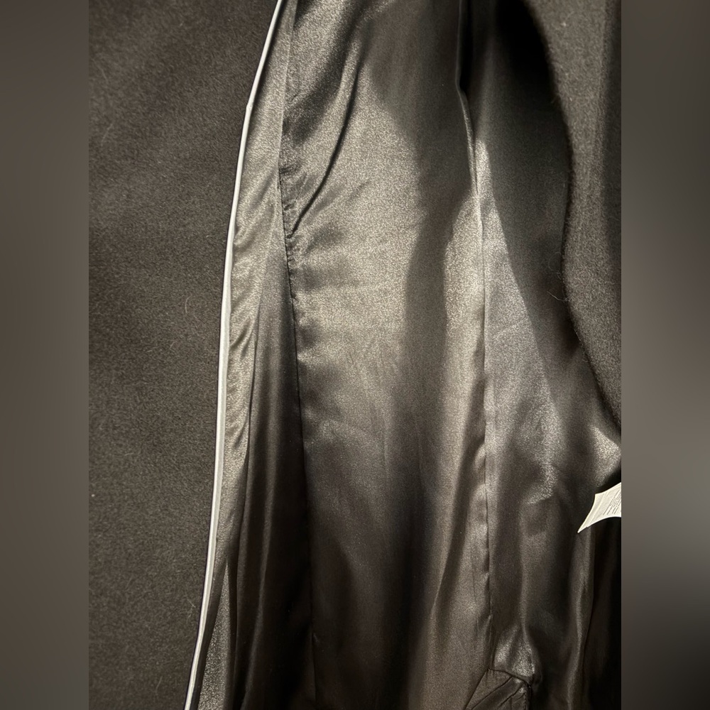 DKNY Asymmetrical Wool Walker Coat Black S - Picture 5 of 16